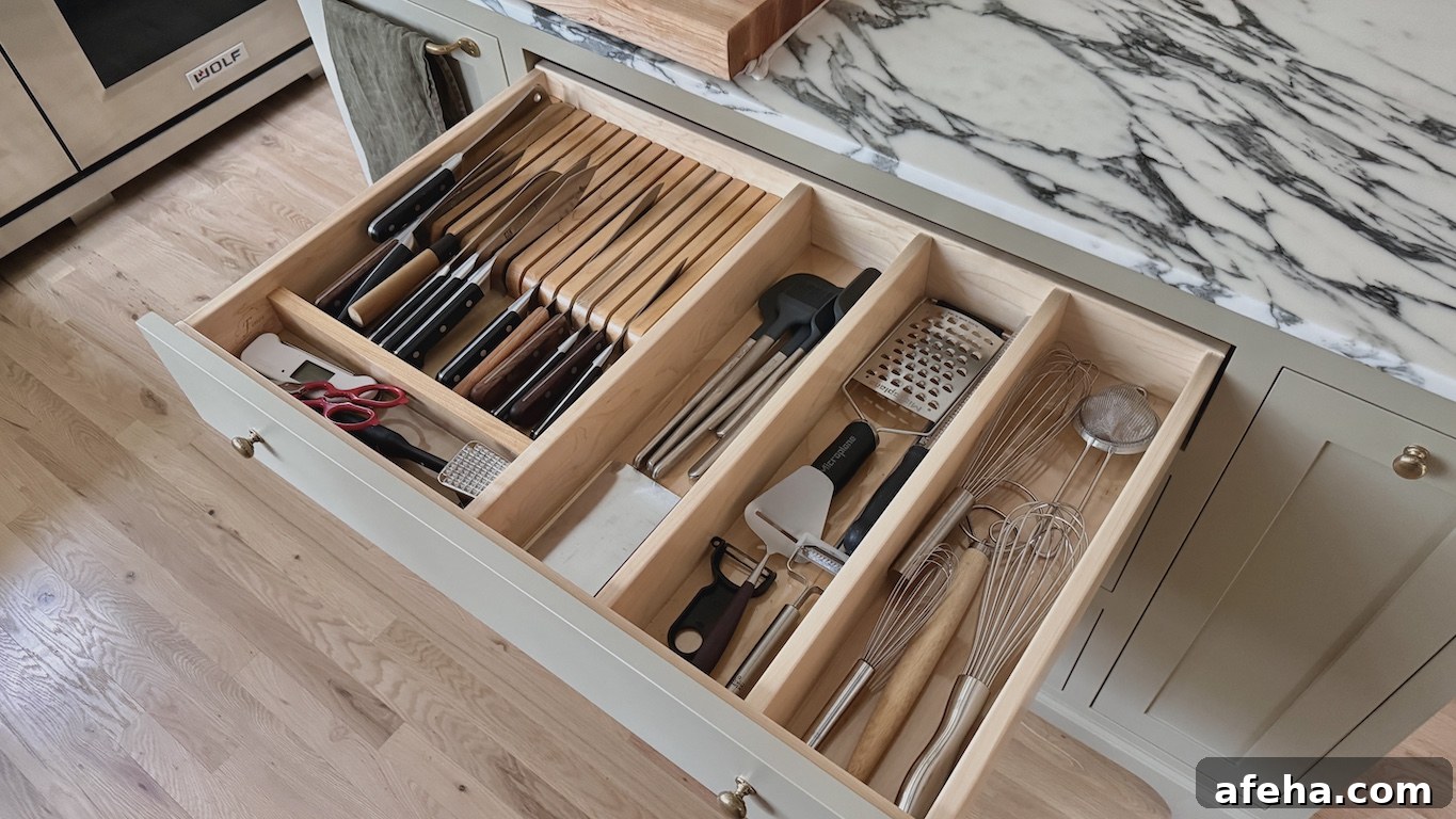 Kitchen Knife Drawer Organization