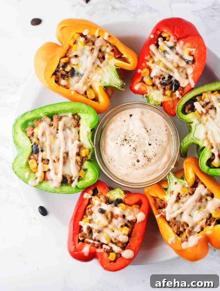 Chipotle Turkey Stuffed Peppers