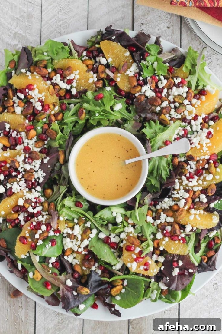 Image for Christmas Salad with Citrus-Champagne Vinaigrette