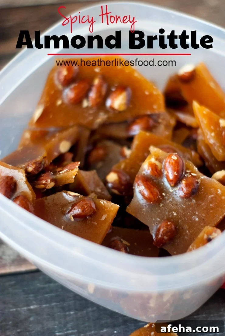 Spicy Honey Almond Brittle | heatherlikesfood.com
