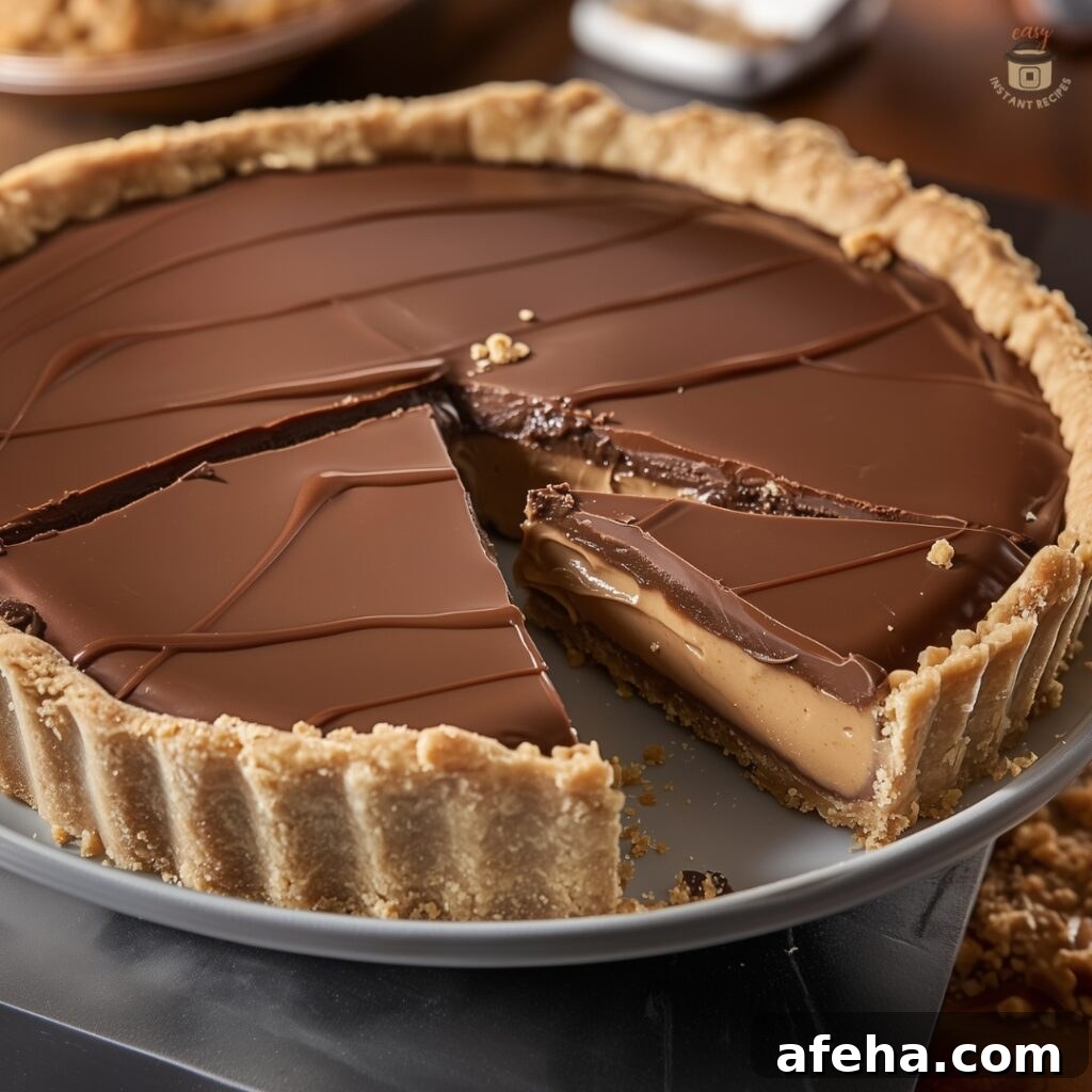 Irresistible Giant Reese's Peanut Butter Cup Pie Recipe