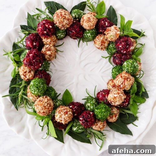 Festive Christmas Cheese Ball Wreath Recipe & Party Appetizer Tips 8 Christmas Cheese Ball Wreath
