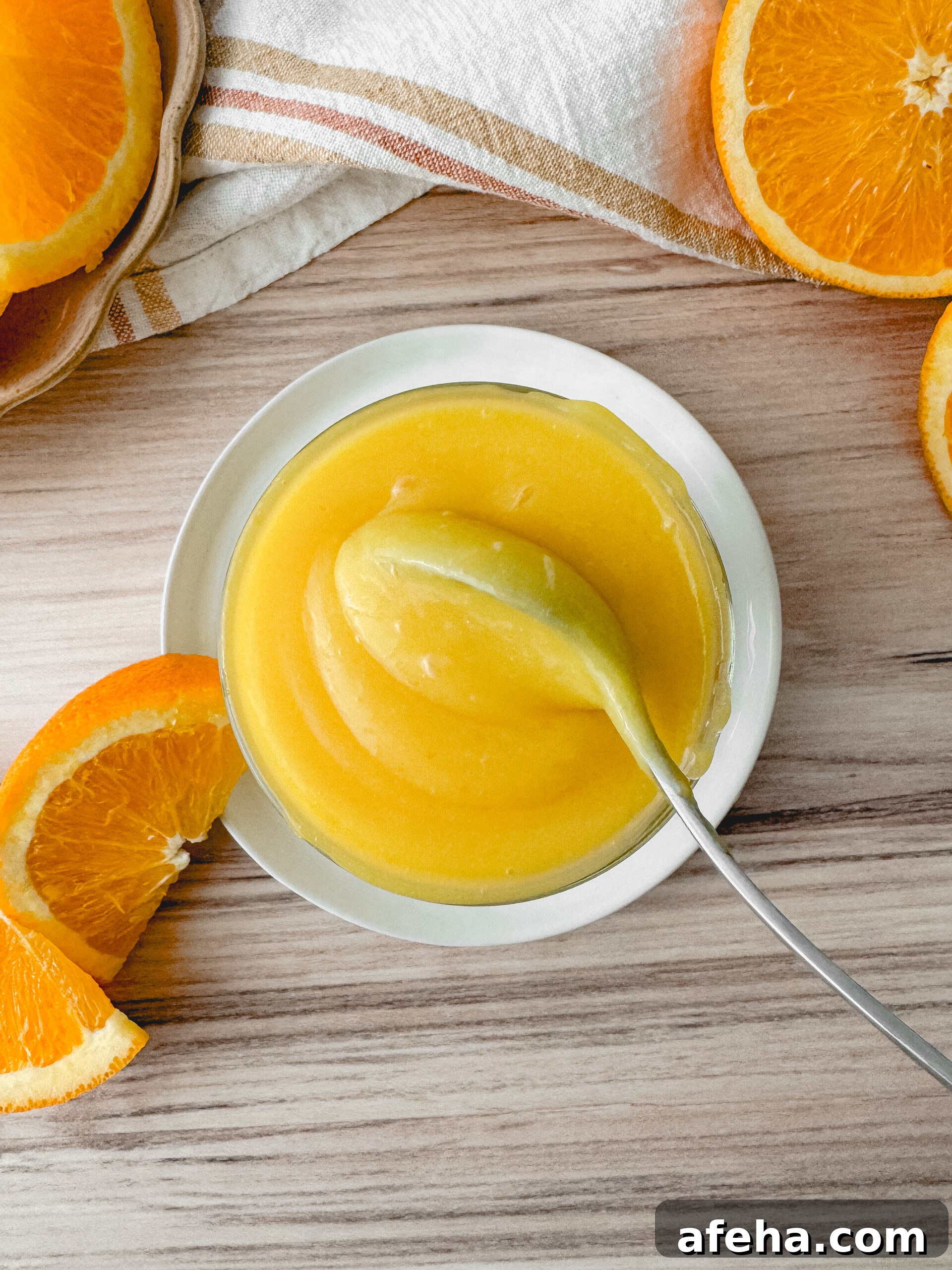 Spoonful of orange curd