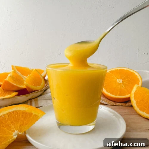 Jar of orange curd