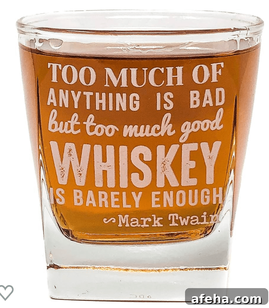 Mark Twain Quotation Whiskey Glass