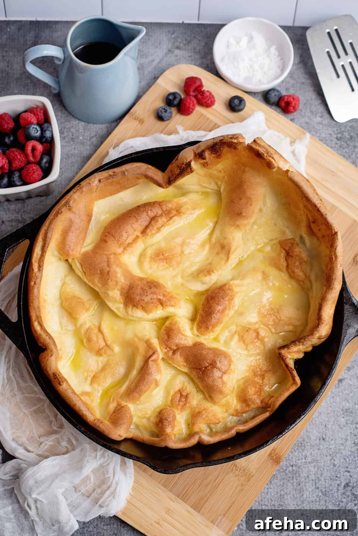 bake the vanilla dutch baby until done