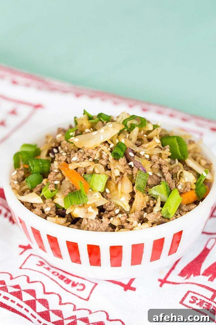 Low Carb Crack Slaw in a Vintage Bowl