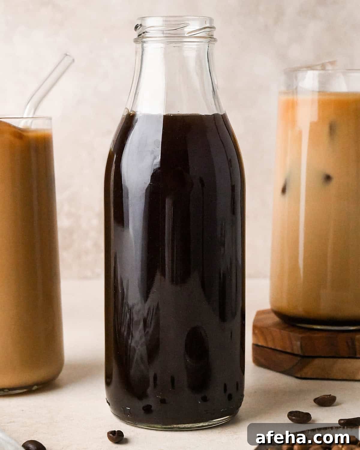 Cold Brew Coffee in a glass bottle