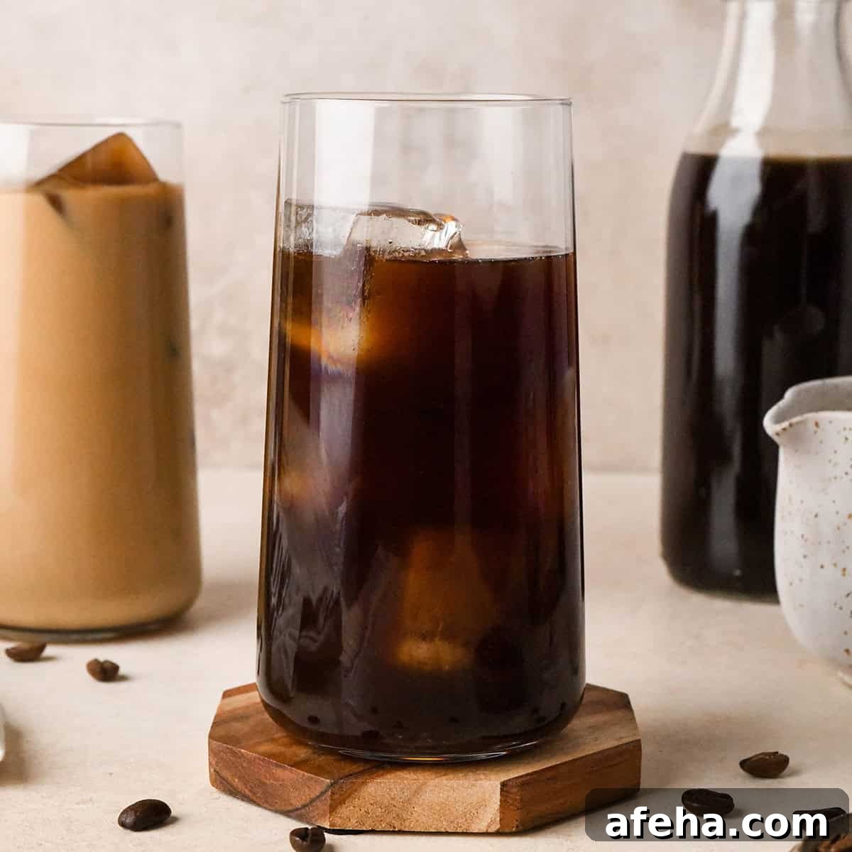 Cold Brew Coffee in a glass with ice