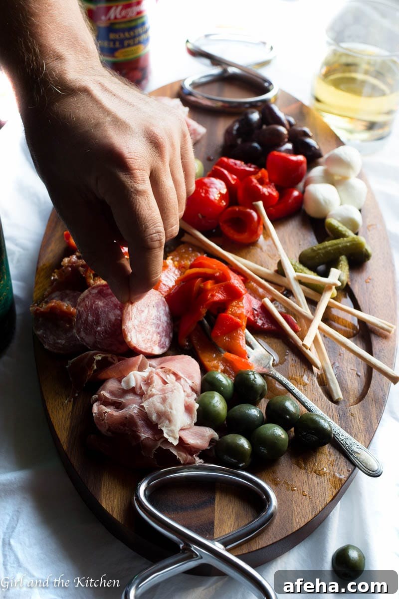 Garlic Baked Brie with 4 Ingredients — 15-Minute Appetizer 3 colorful antipasti platter