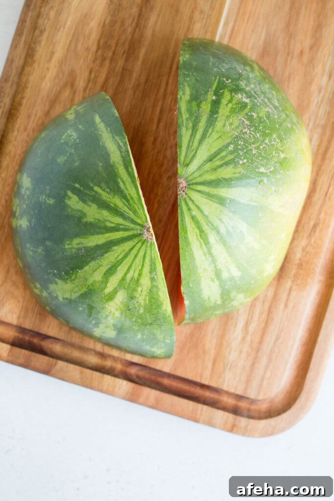 watermelon cut in quarters