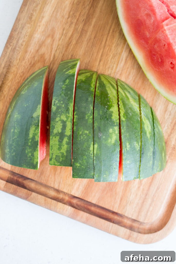 watermelon cut into triangles