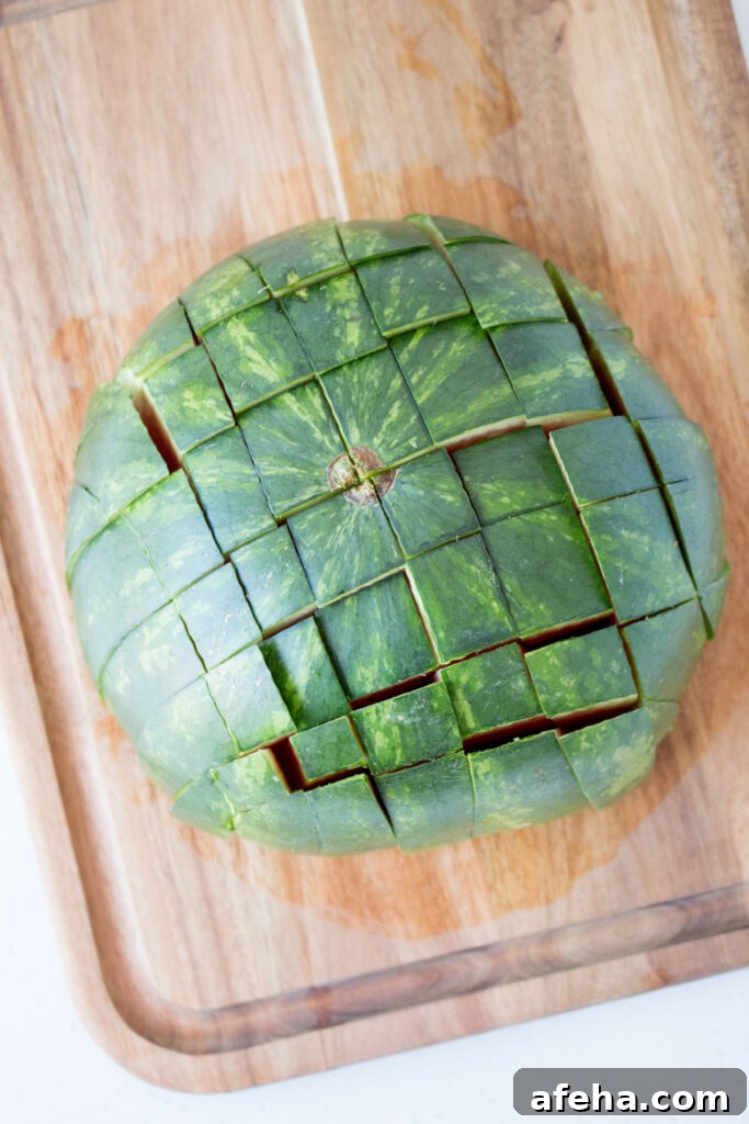 watermelon cut into sticks
