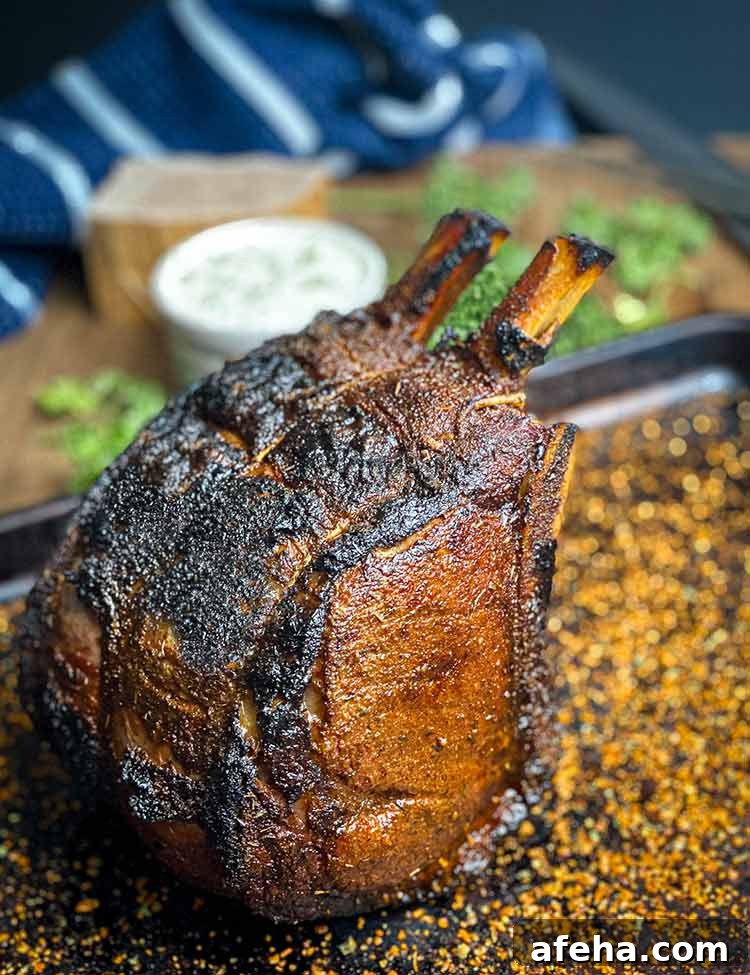 reverse-seared prime rib roast