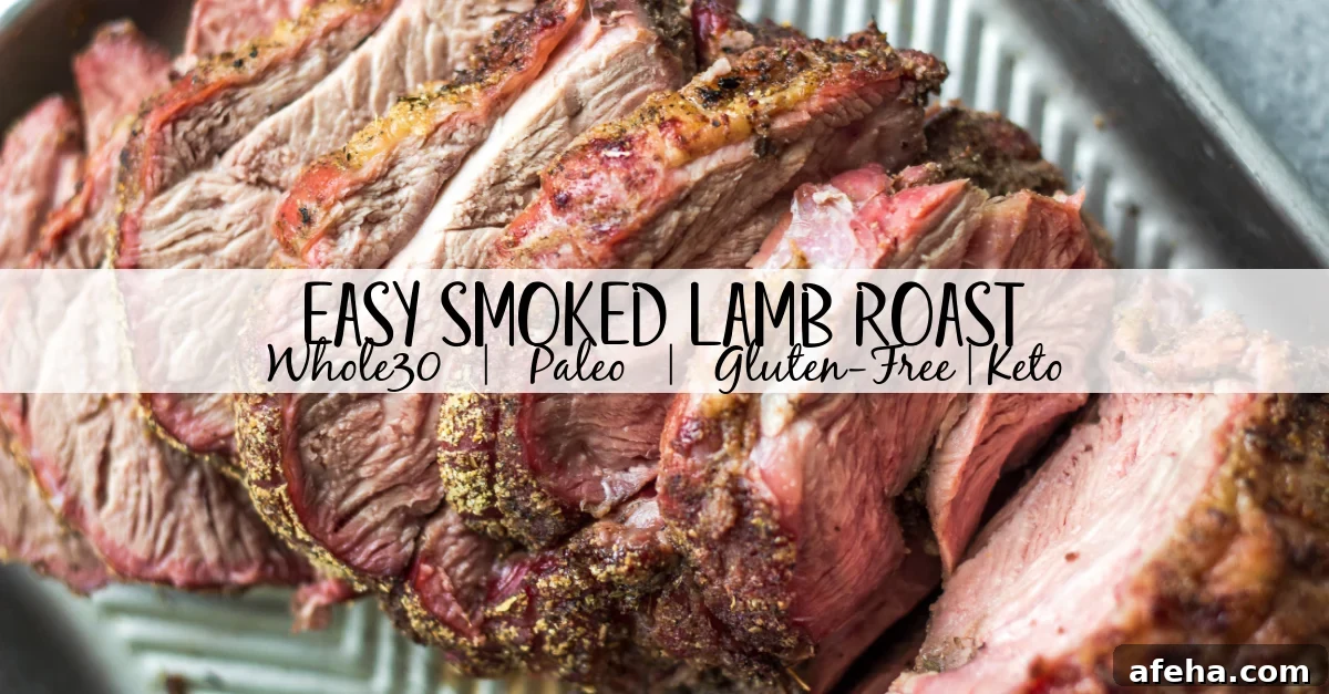 Sliced smoked lamb with garnish