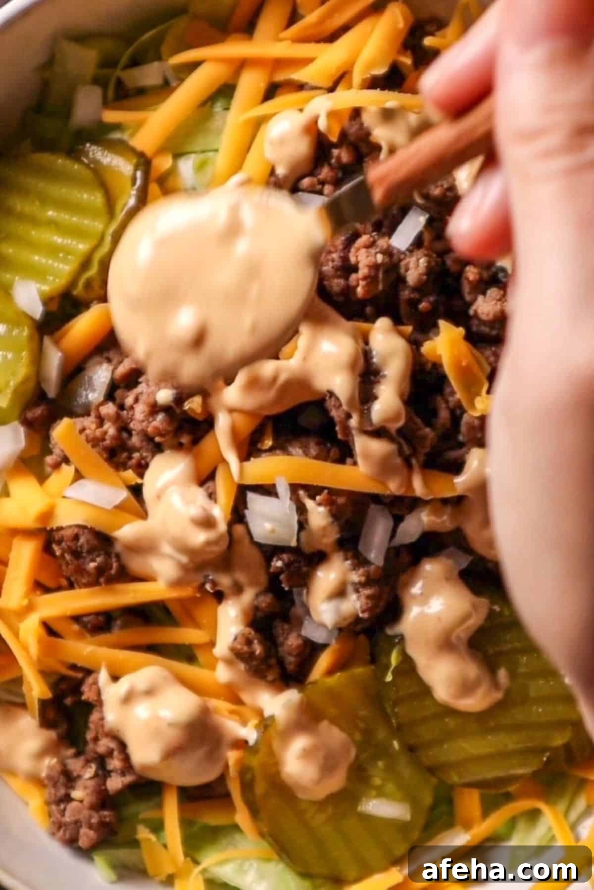 big mac in a bowl