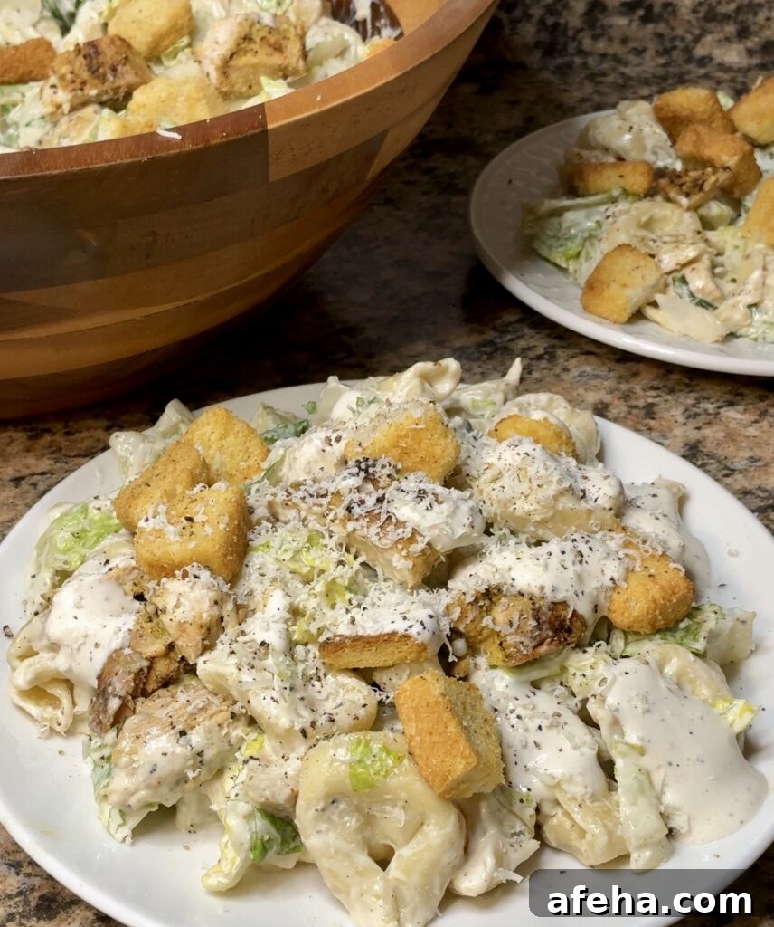 Chicken Caesar Tortellini Salad