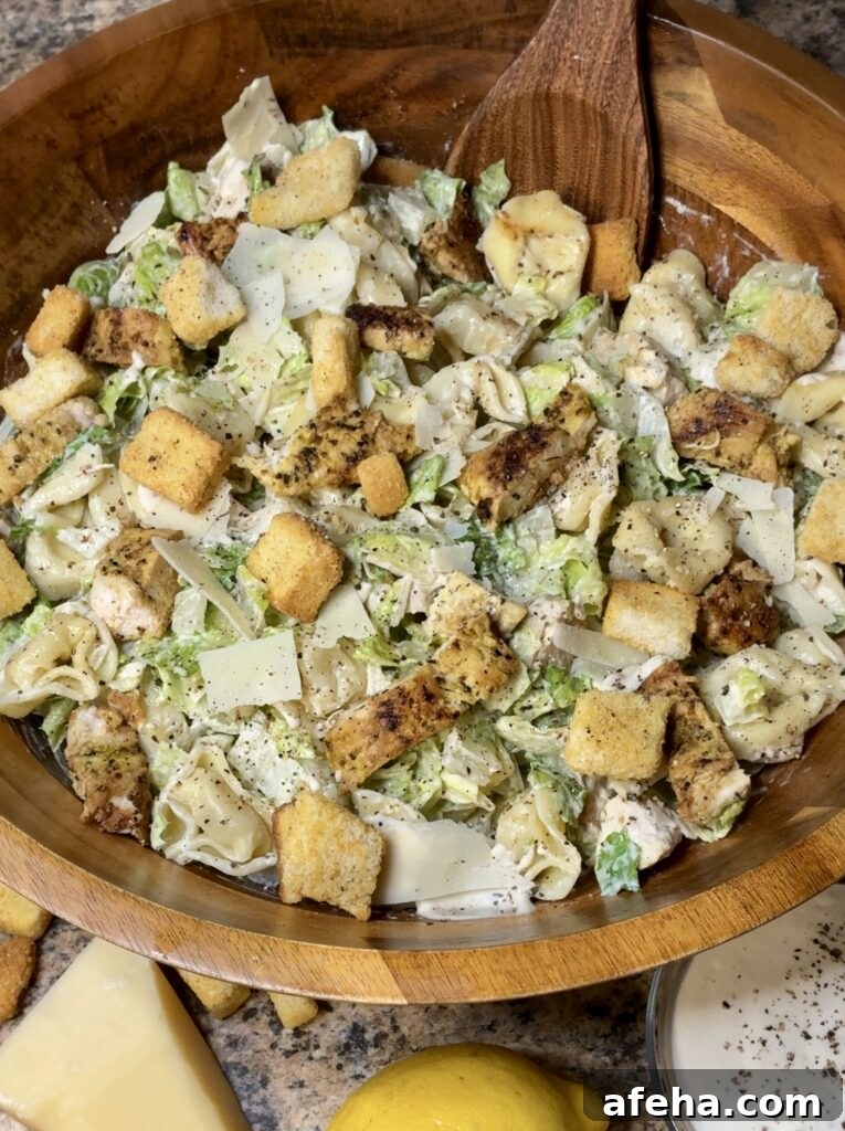Chicken Caesar Tortellini Salad