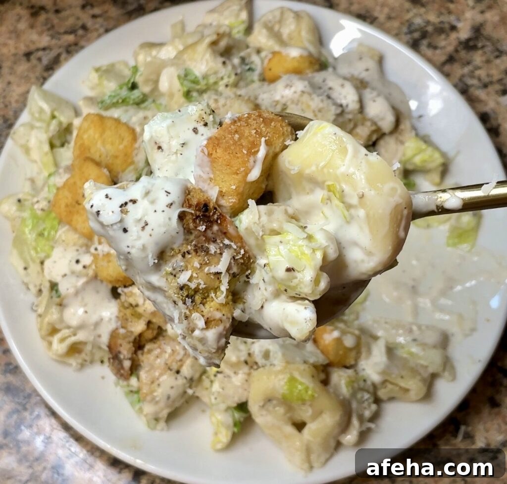 Chicken Caesar Tortellini Salad