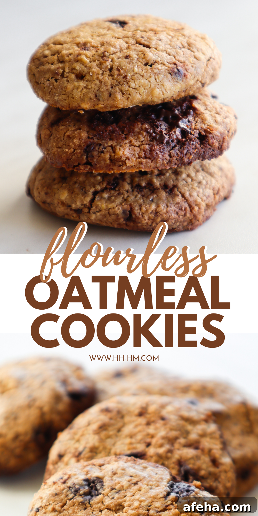 Stack of healthy oatmeal cookies
