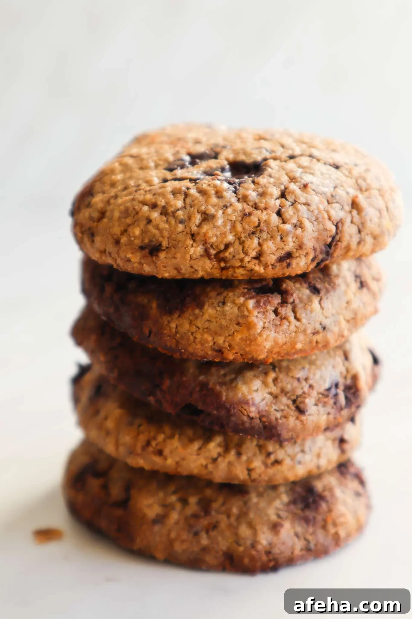Flourless oatmeal cookies on a baking sheet