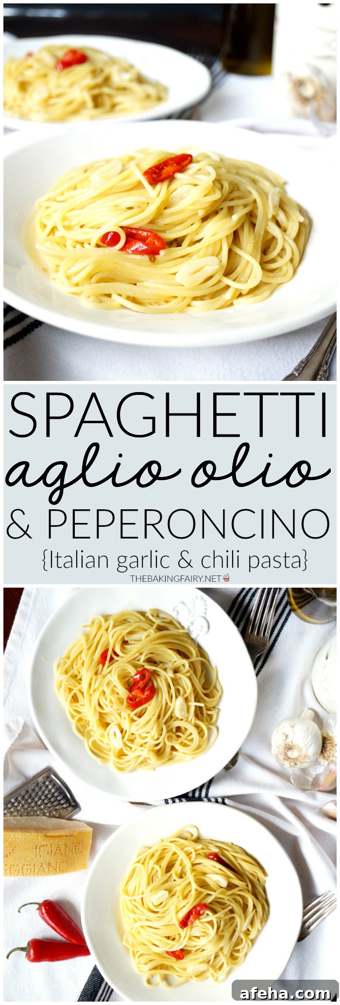 spaghetti aglio, olio & peperoncino | The Baking Fairy