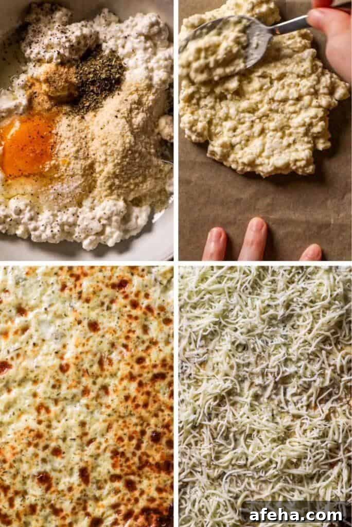 how to make cottage cheese flatbread crust