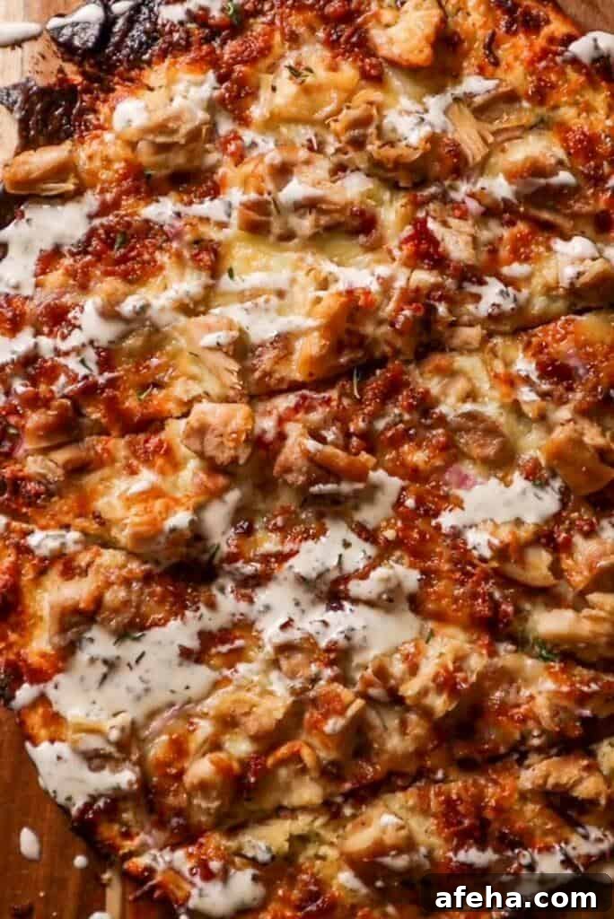 chicken bacon ranch flatbread with cottage cheese crust