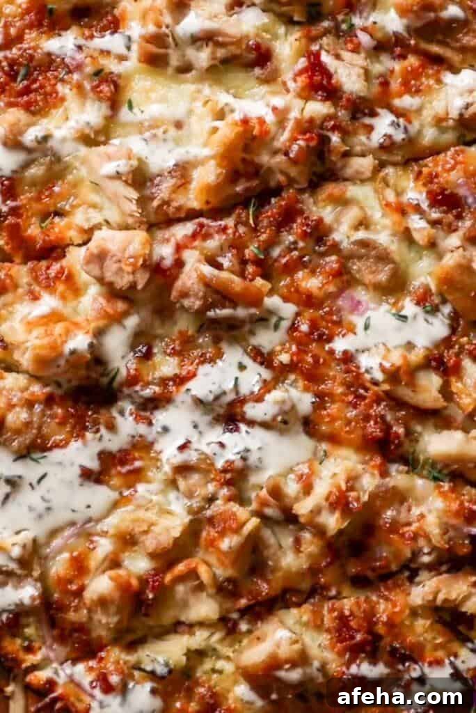 high protien flatbread with chicken and bacon